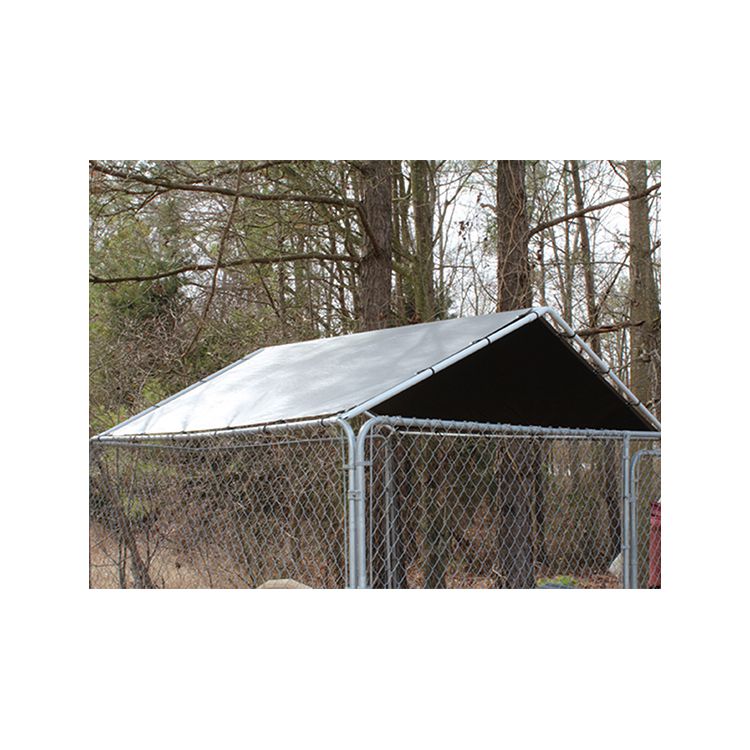 10' x 10' Kennel Cover Silver Hoover Fence Co.