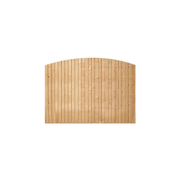 Solid Wood Fence Panels, Convex Top - Treated