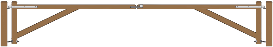 Weldon Barrier Gate 10 ft & 10 ft Double Gates