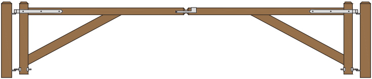 Weldon Barrier Gate 8 ft & 8 ft Double Gates