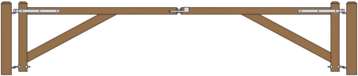 Weldon Barrier Gate 8 ft & 8 ft Double Gates