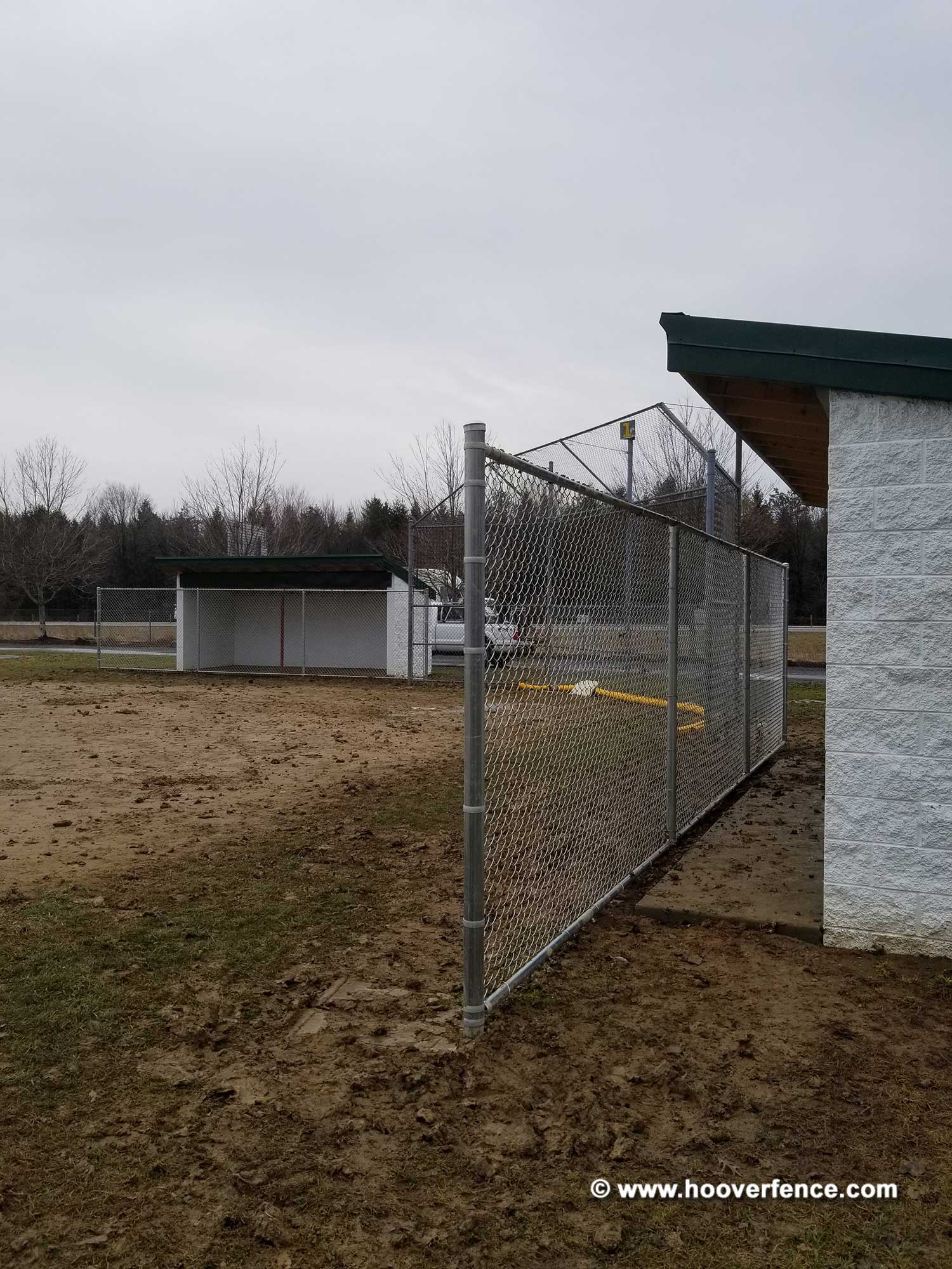 7' High Chain Link Sideline Fence Installation - Edinburg, Ohio