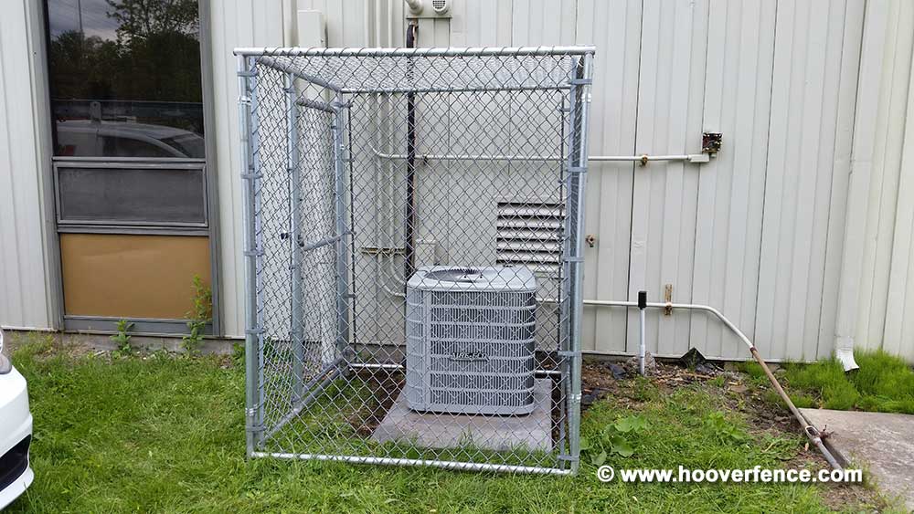 Hoover Fence Co Install - Chain Link Partition Panels - AC Cages - HFC Warehouse - Newton Falls, OH