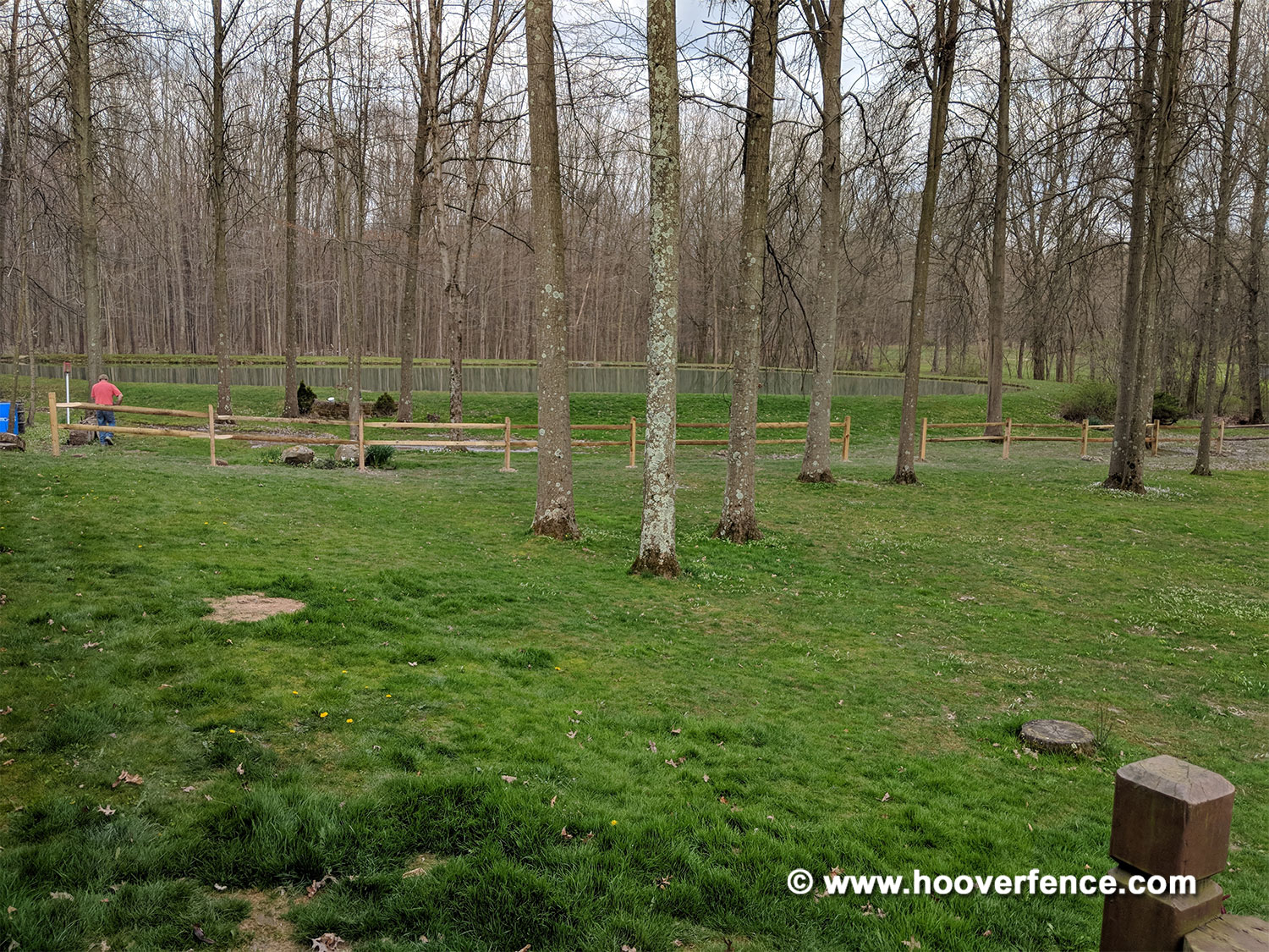 Customer Install - 2-Rail Treated West Virginia Lap Rail Fence - Atwater, OH