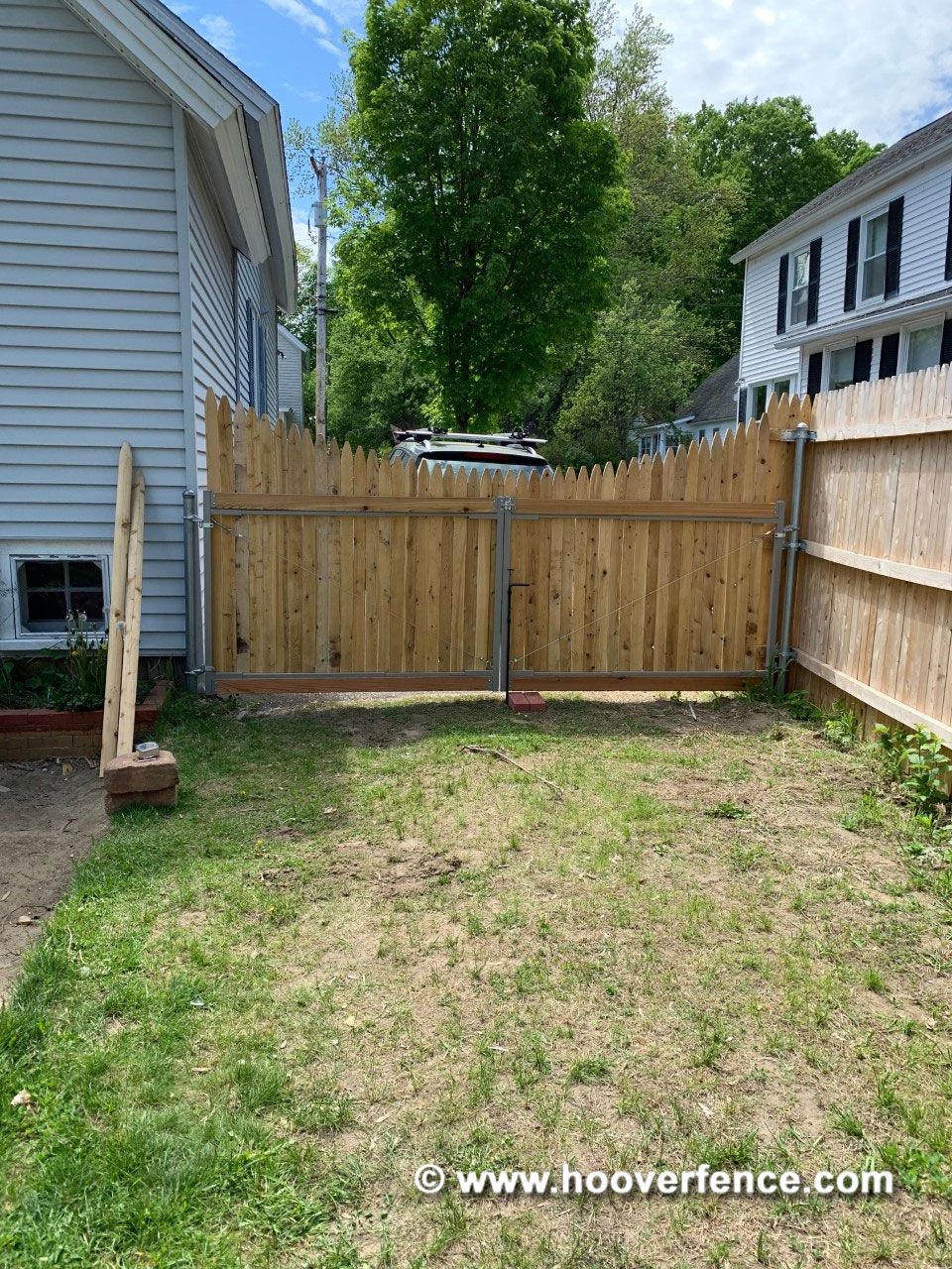 Customer Install - Concave Stockade Double Gate Built with AG-72 - Concord, NH