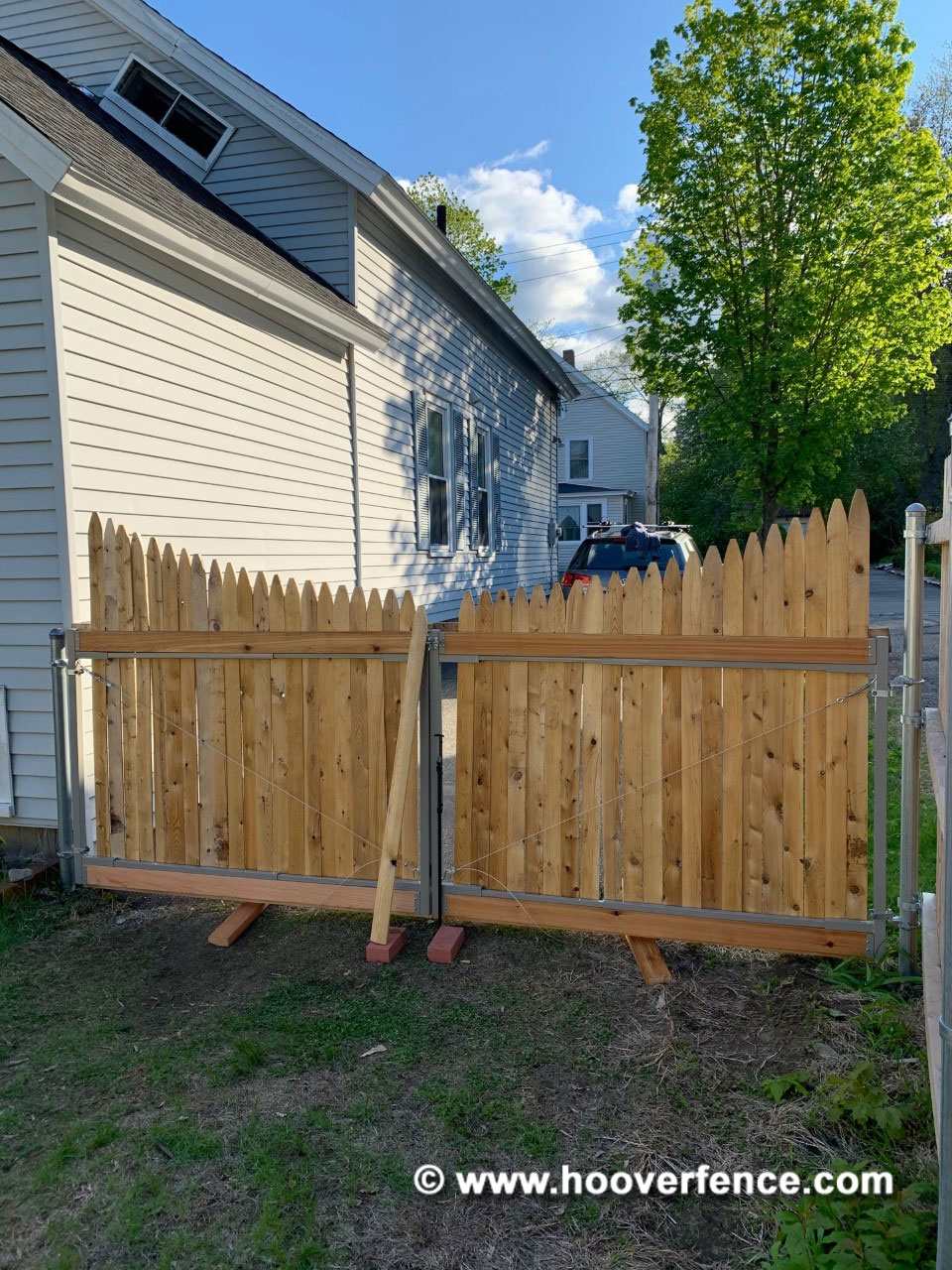 Customer Install - Concave Stockade Double Gate Built with AG-72 - Concord, NH