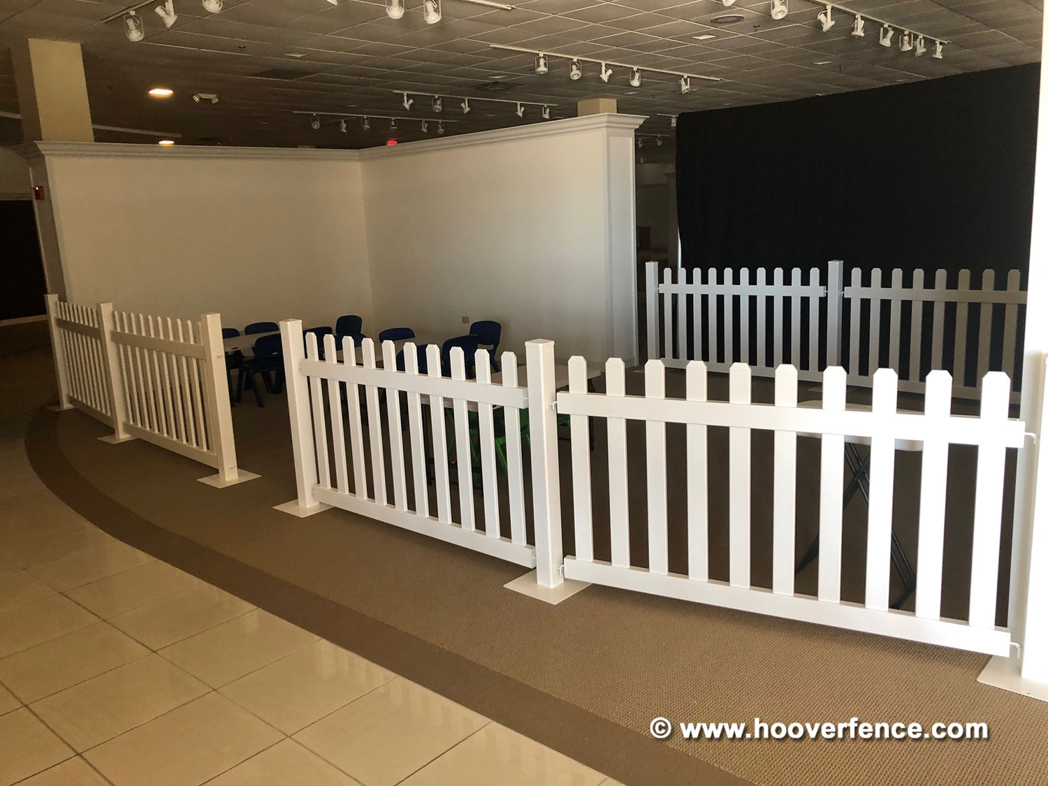 Customer Install - Signature Special Event PVC Picket Style Fencing Installed in Church - Lake Forest, IL