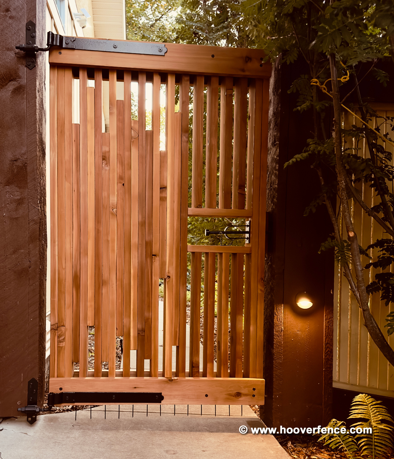 Customer Photo - Decorative Wood Gate using Snug Cottage Hardware