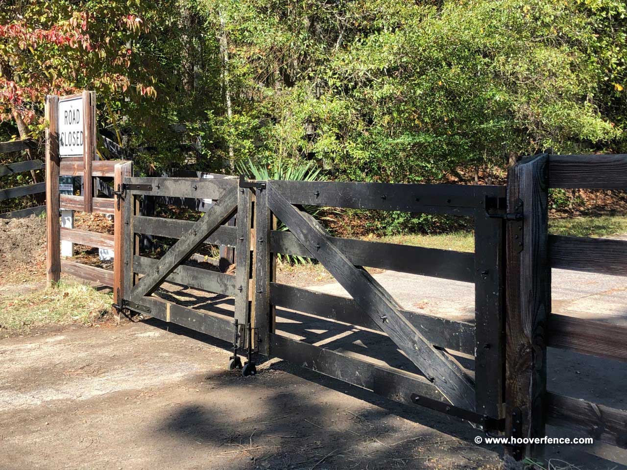 Customer Install - Wood Gate Installed Using Snug Cottage Hinges, Latch, Wheels, and Bolts