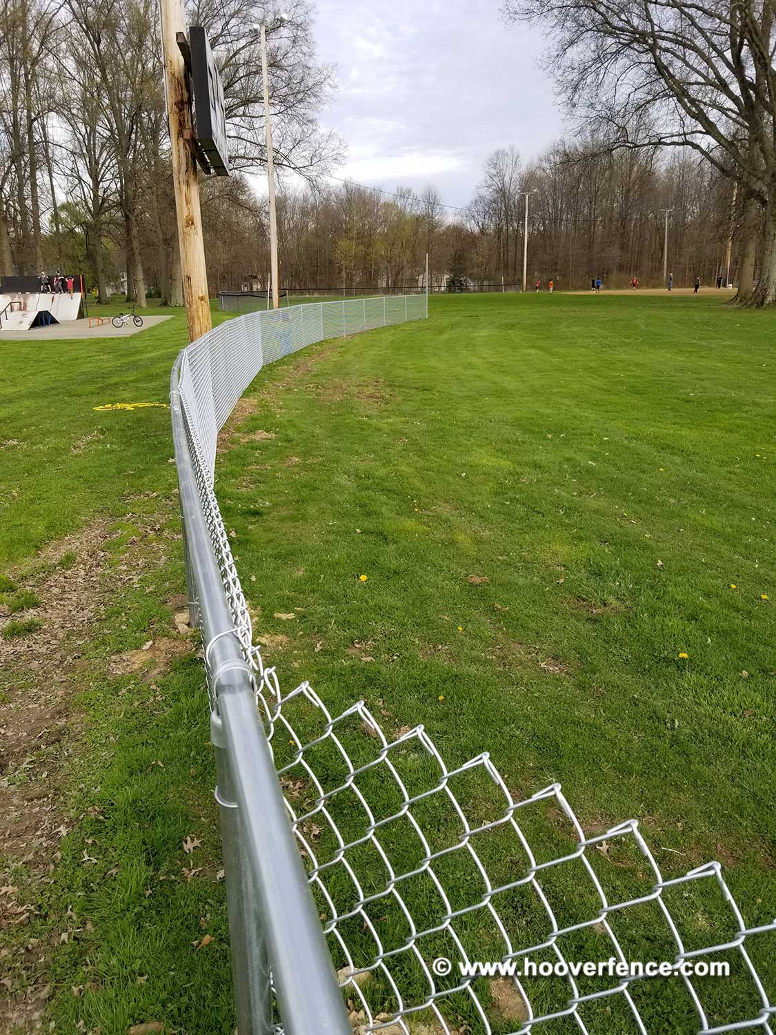 Hoover Fence Co Installation Baseball Sideline Fence - Field 3 - Newton Falls, OH