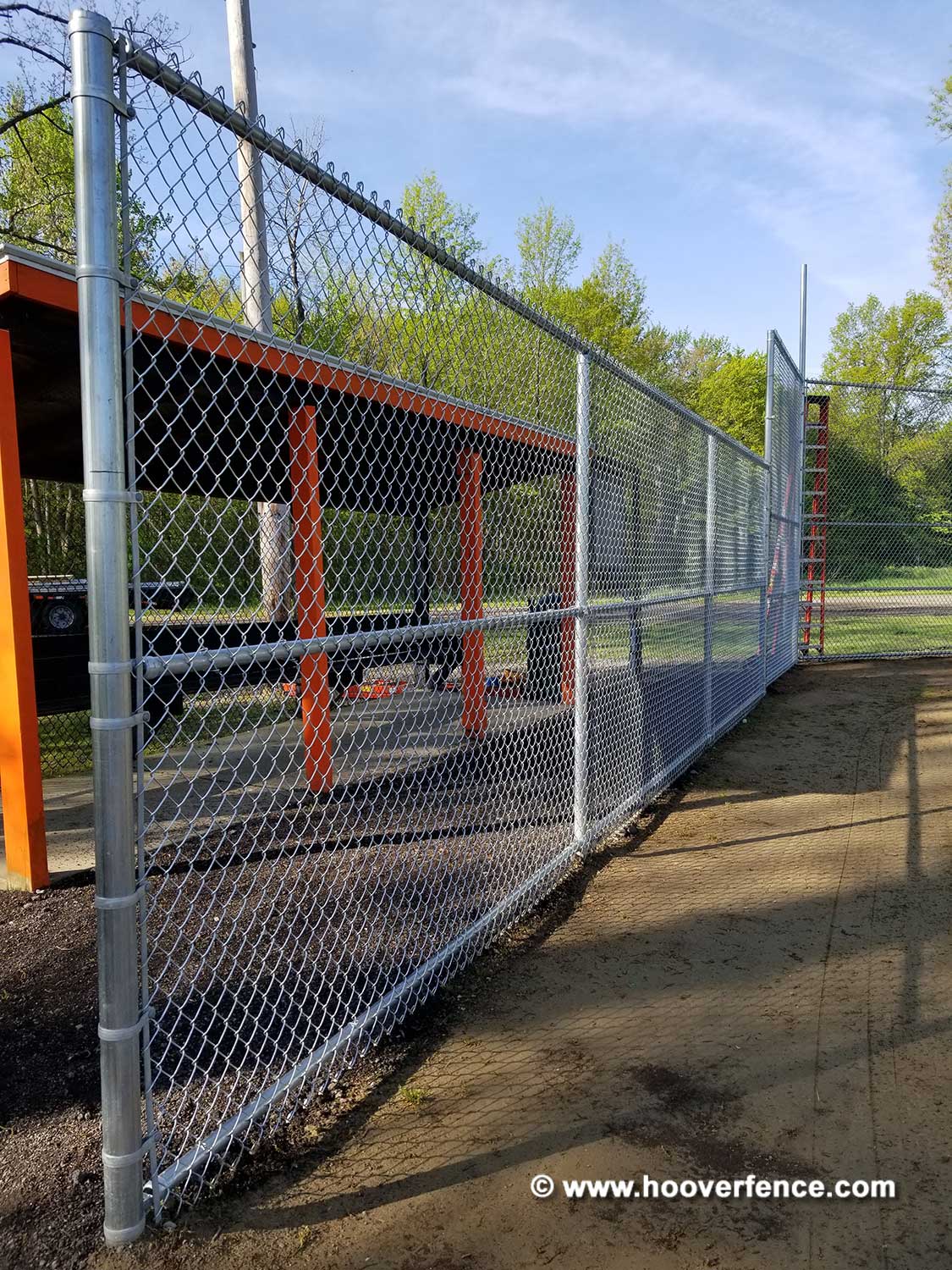 Hoover Fence Co Installation BS-F37 Baseball Sideline Fence - Field 3 - Newton Falls, OH
