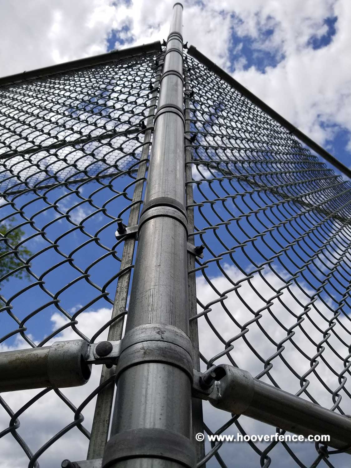 Hoover Fence F37 Backstop Kit, 20' wide, 10' wings, 6' canopy Hoover