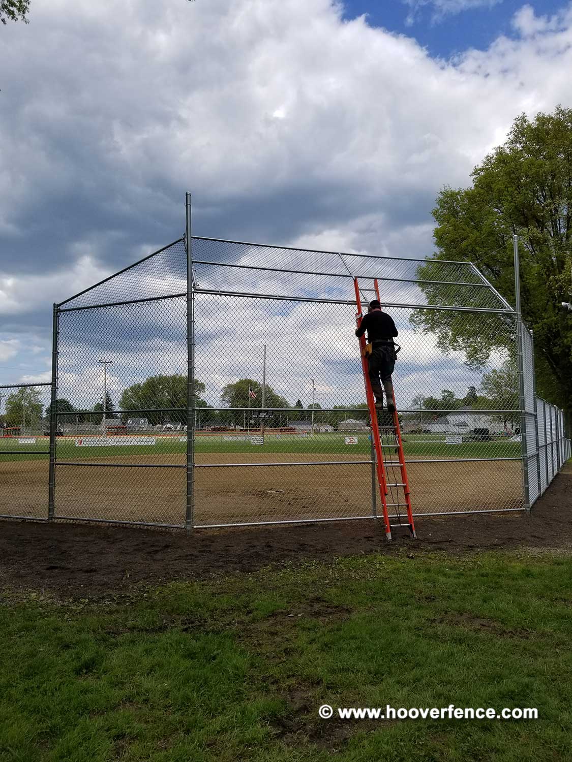 Hoover Fence Co Installation BS-F37 Backstop - Finished - Newton Falls, OH