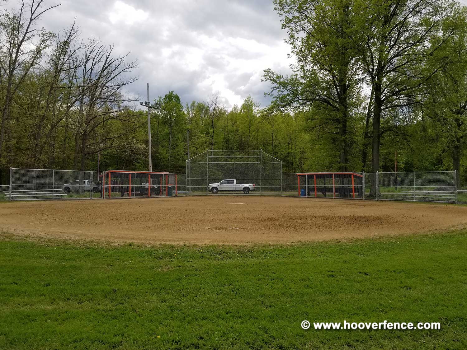 Hoover Fence Co Installation BS-F37 Backstop - Finished - Newton Falls, OH