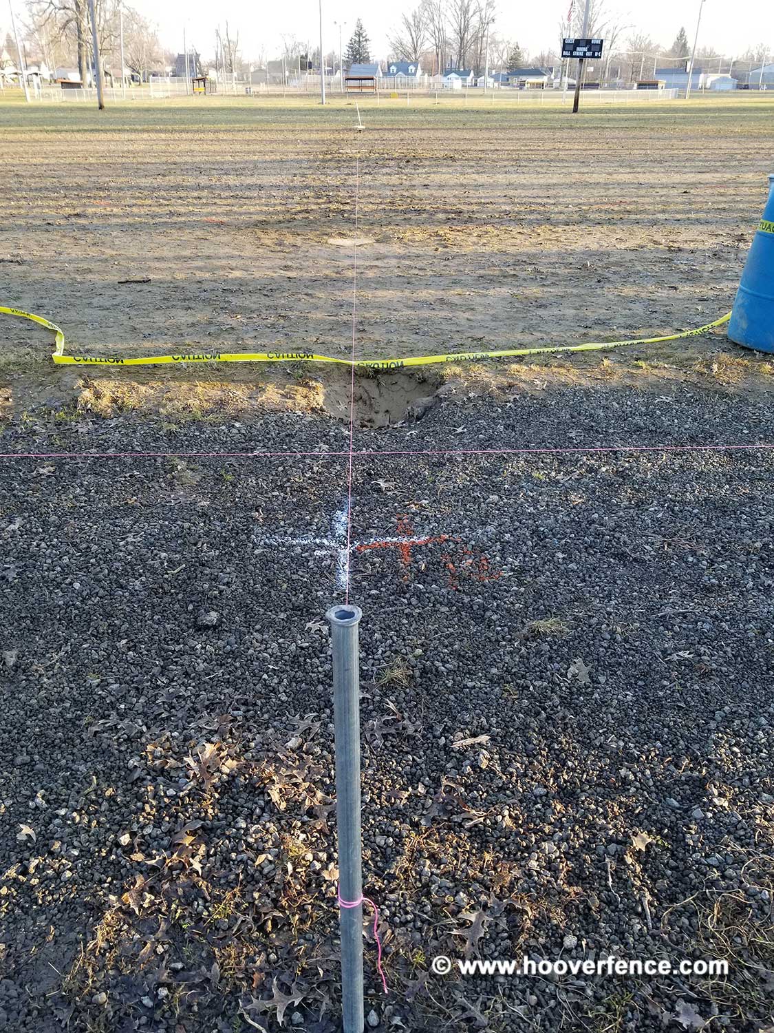 Hoover Fence F37 Backstop Kit, 20' wide, 10' wings, 6' canopy Hoover