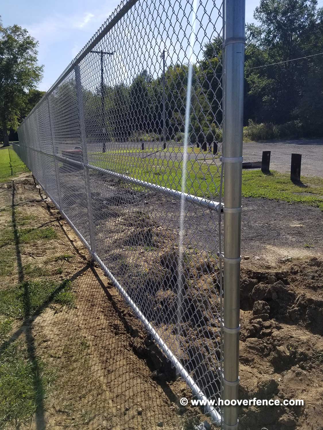 Hoover Fence Co Installation Baseball Sideline Fence - Field 4 - Newton Falls, OH