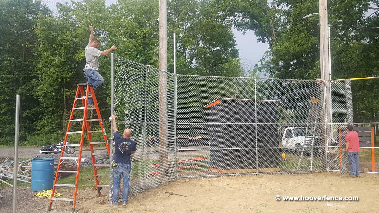 Hoover Fence Co Installation BS-F37 Baseball Backstop Framing and Stretching - Newton Falls, OH