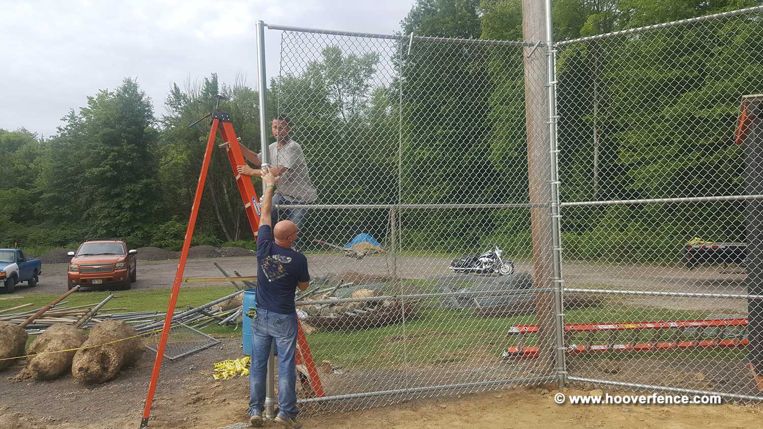 Hoover Fence Co Installation BS-F37 Baseball Backstop Framing and Stretching - Newton Falls, OH