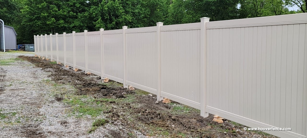 Hoover Fence Installation - 6'H New Lexington, Almond