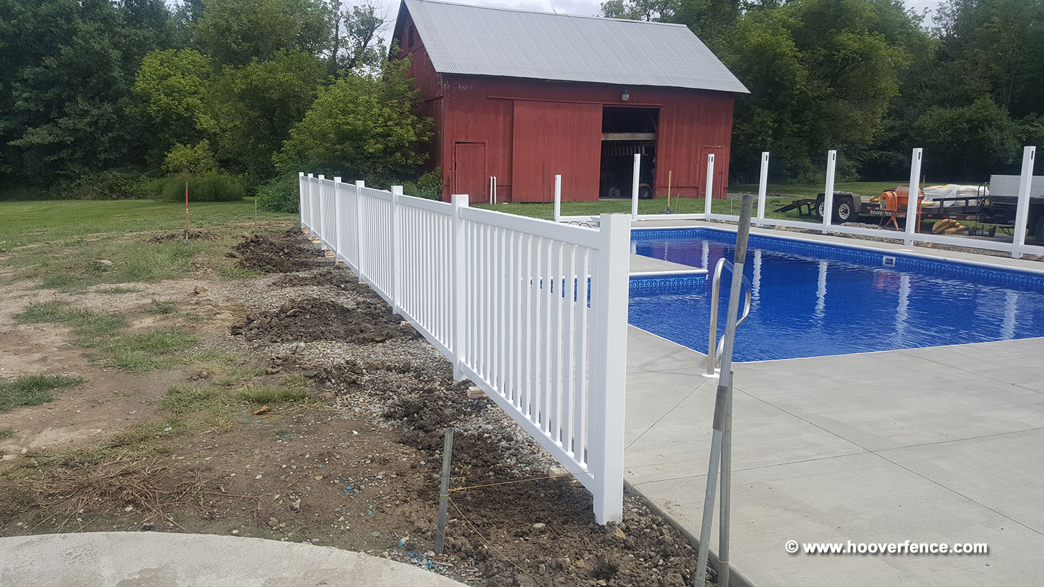 Chesterfield and Baron Vinyl Fence Installation by Hoover Fence Co - Southington, OH
