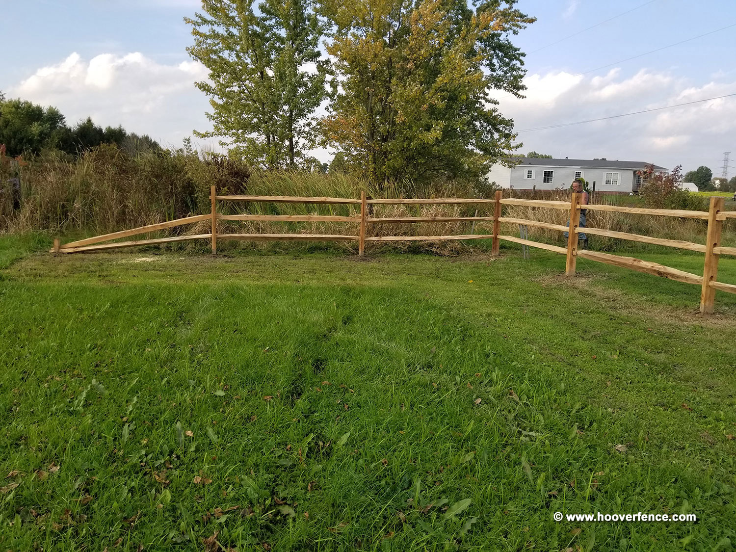 West Virginia Lap Rail Fence Installation by Hoover Fence - Beloit, OH 10-2018