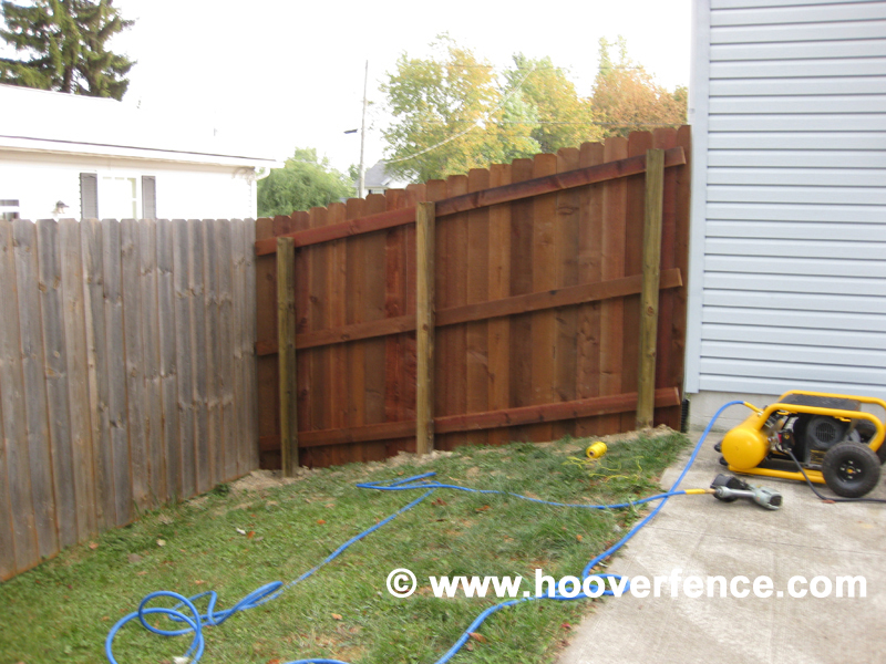 Hoover Fence Co Inatall - Solid Dog Ear Cedar Privacy Fence - Tallmadge Ohio