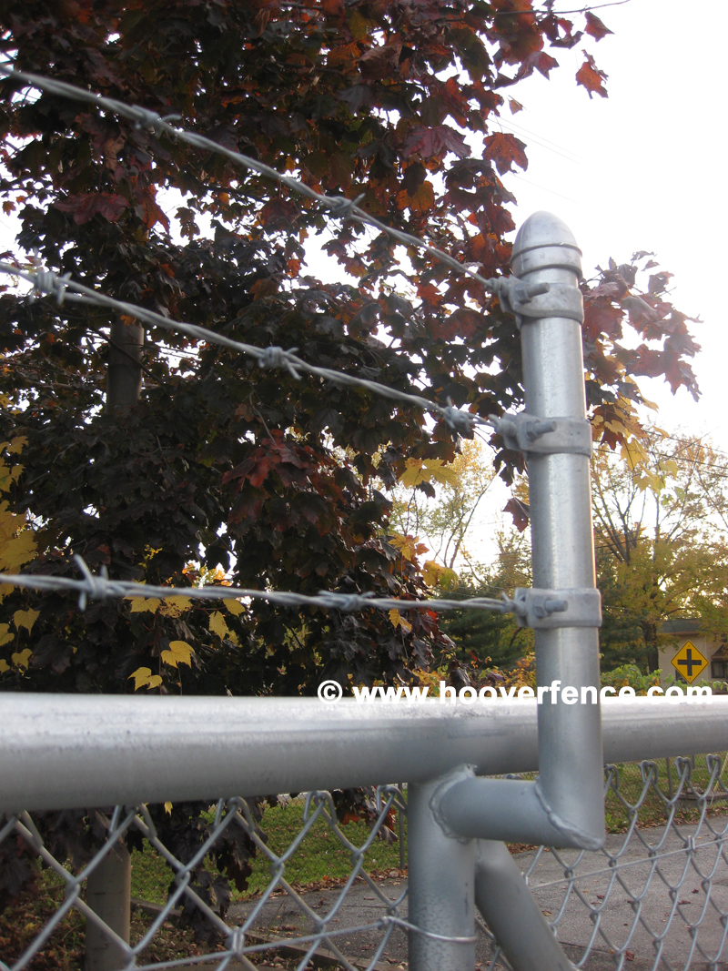 cantilever gate barbwire arm