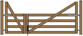 4'W & 10'W Double Cape Cod Gate Plans