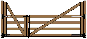 4'W & 10'W Double Cape Cod Gate Plans