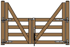 4'W & 5'W Double Cape Cod Gate Plans