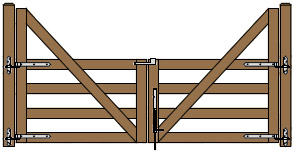 12'W Double Cape Cod Gate Plans