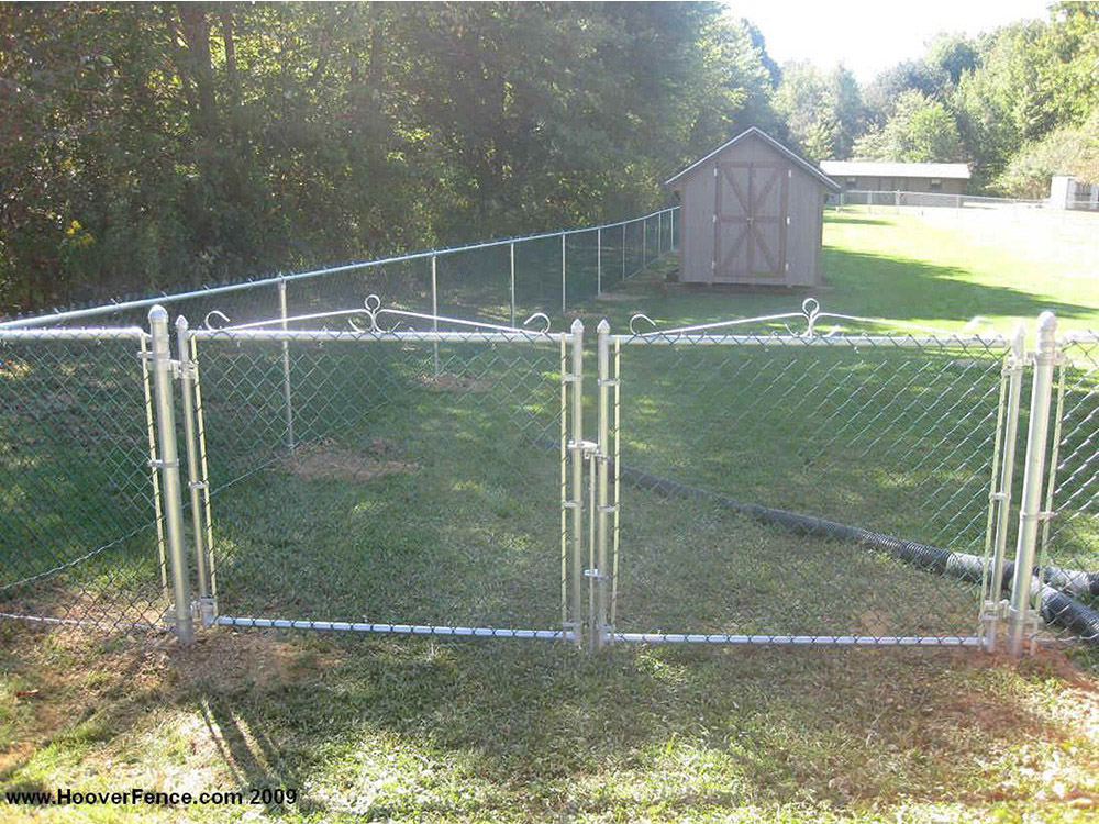 Double Residential Chain Link Swing Gate