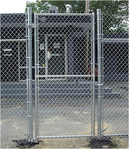 Single Industrial Chain Link Swing Gate