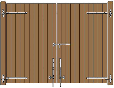 10'W Double Dumpster Gate Plans