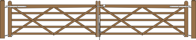 Double V 10 ft & 10 ft Double Gates CE