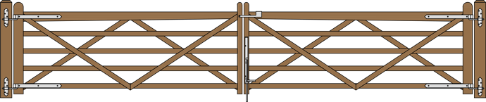 Double V 10 ft & 10 ft Double Gates RE