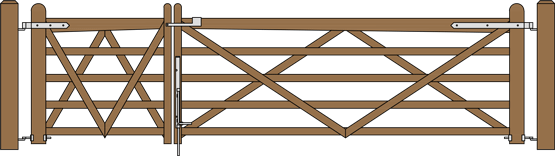 Double V 4 ft & 10 ft Double Gates CE