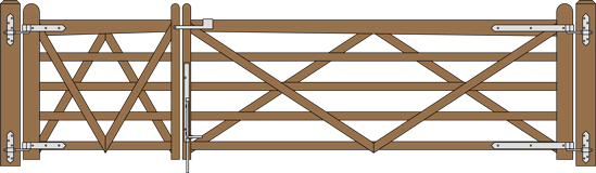 Double V 4 ft & 10 ft Double Gates RE