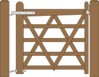 Double V 4 ft Single Gates CE