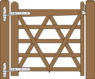 Double V 4 ft Single Gates RE