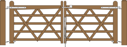 Double V 5 ft & 5 ft Double Gates CE