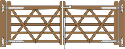 Double V 5 ft & 5 ft Double Gates RE