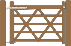 Double V 5 ft Single Gates CE