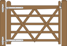 Double V 5 ft Single Gates RE