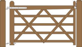 Double V 6 ft Single Gates CE