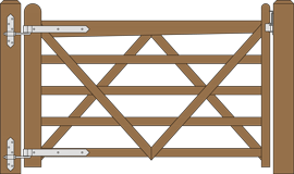 Double V 6 ft Single Gates RE