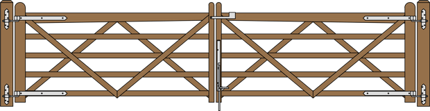 Double V 8 ft & 8 ft Double Gates RE