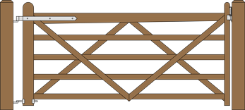 Double V 8 ft Single Gates CE