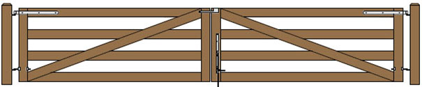 20'W Double Maine Board Gate Plans