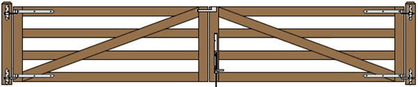 20'W Double Maine Board Gate Plans